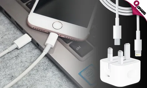 Apple Power Adaptor & USB-C to Lightning Cable!